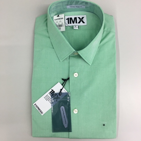 Nwt Express Lime Green Dress Shirt 